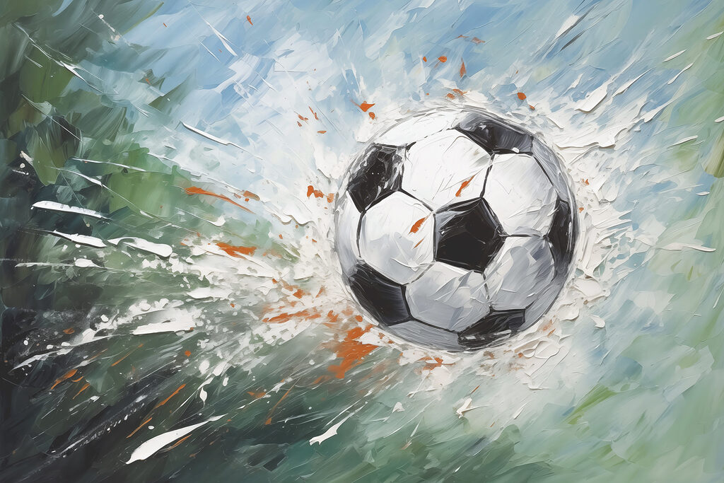 Futebol entre pinceladas — design completo