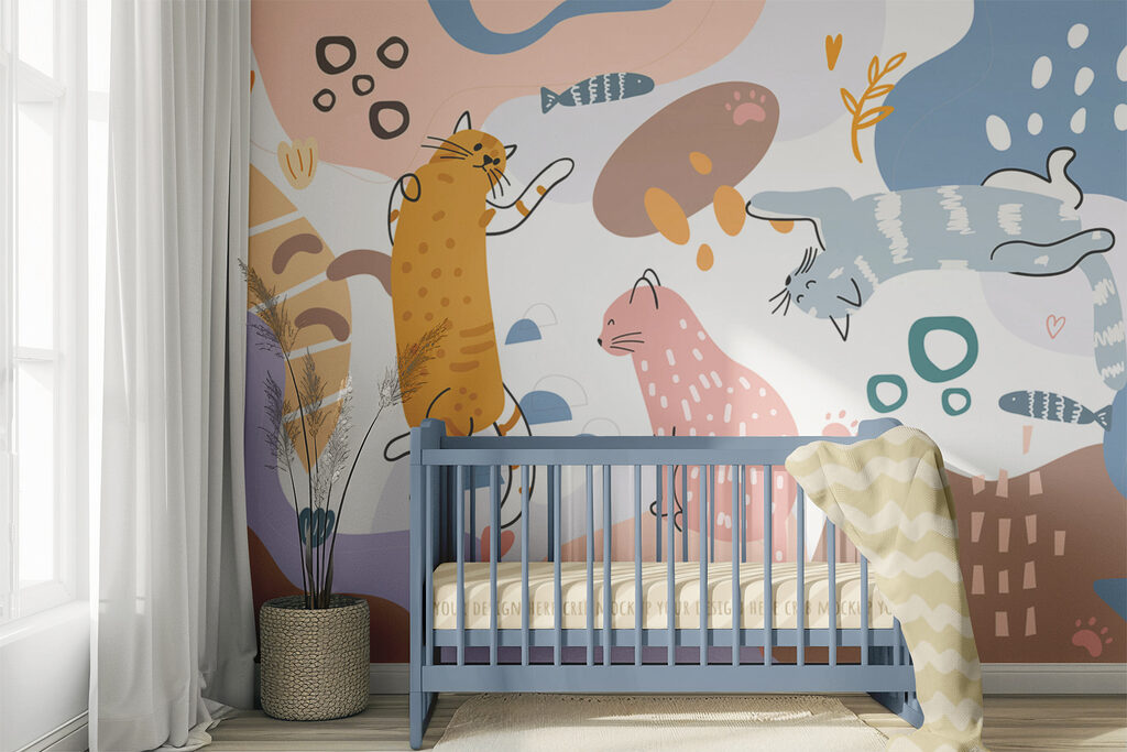 Gatos brincalhões entre cores — interior 4