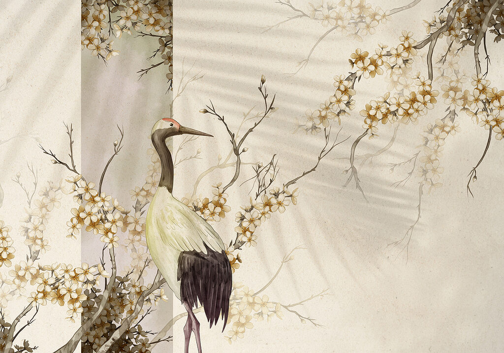 Grou entre flores — design completo