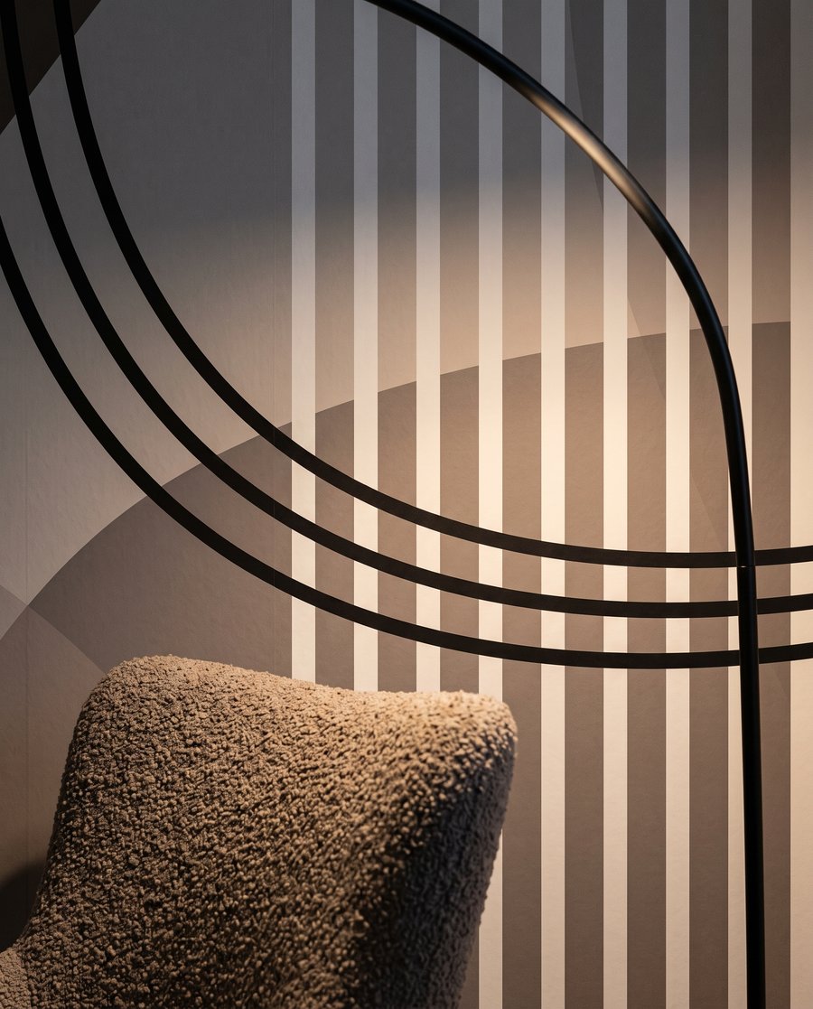 Formas curvas e riscas — detalhe
