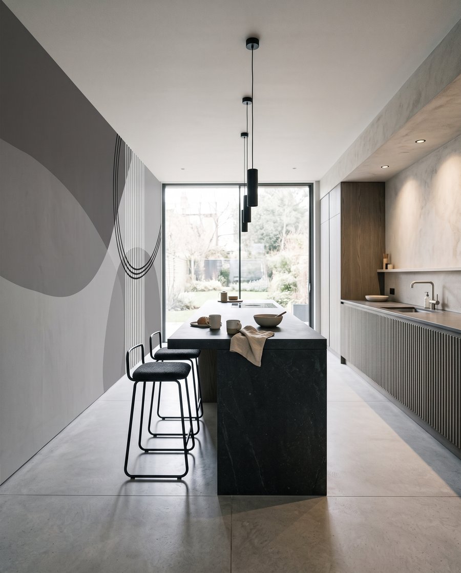 Formas curvas e riscas — interior 4