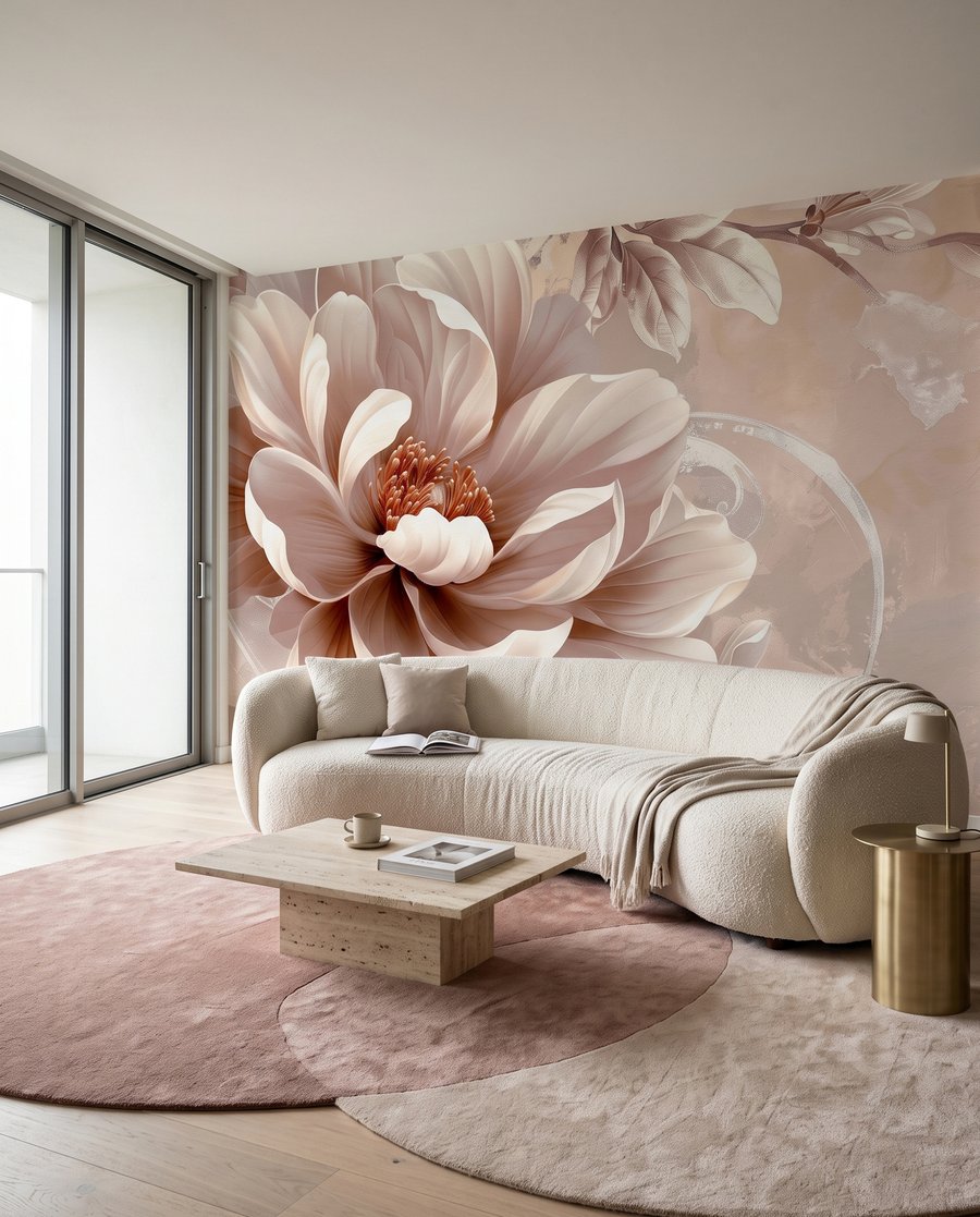 Flor cor de creme — interior 1