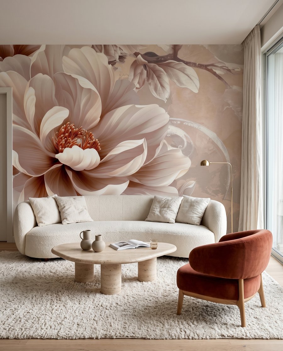 Flor cor de creme — interior 3