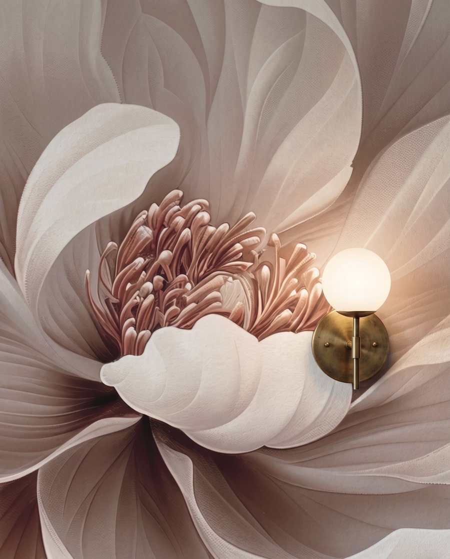 Flor cor de creme — detalhe
