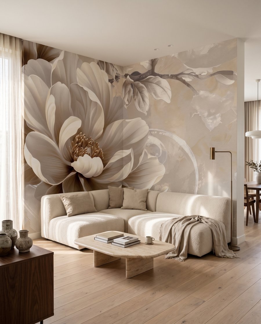Flor cor de creme — interior 2