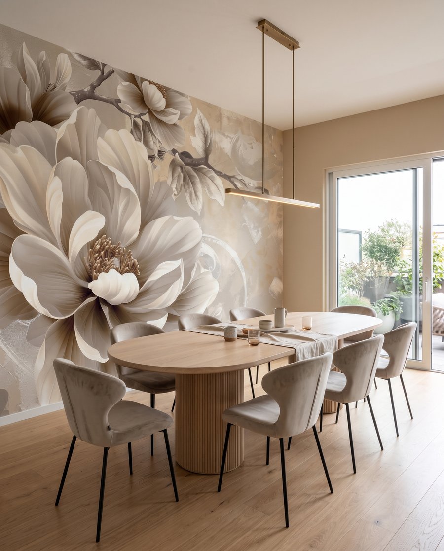 Flor cor de creme — interior 3