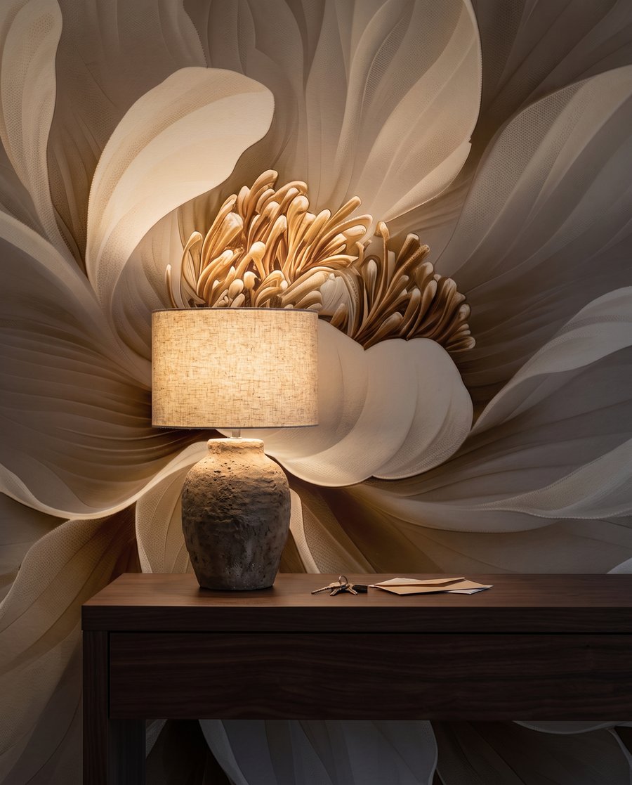 Flor cor de creme — detalhe