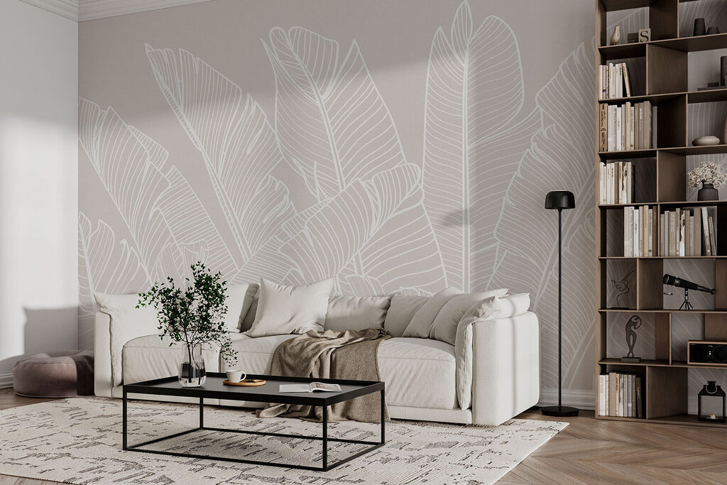 Folhas brancas em linhas — interior 2