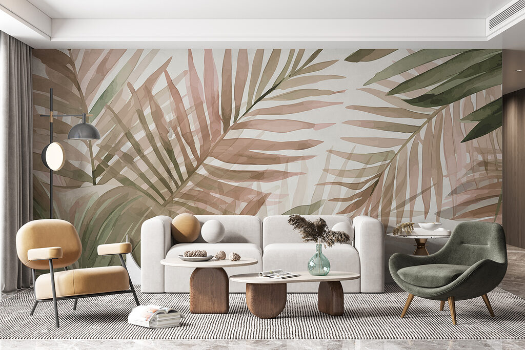 Palmas verde-oliva e cor-de-rosa — interior 4
