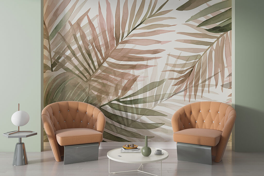 Palmas verde-oliva e cor-de-rosa — interior 5