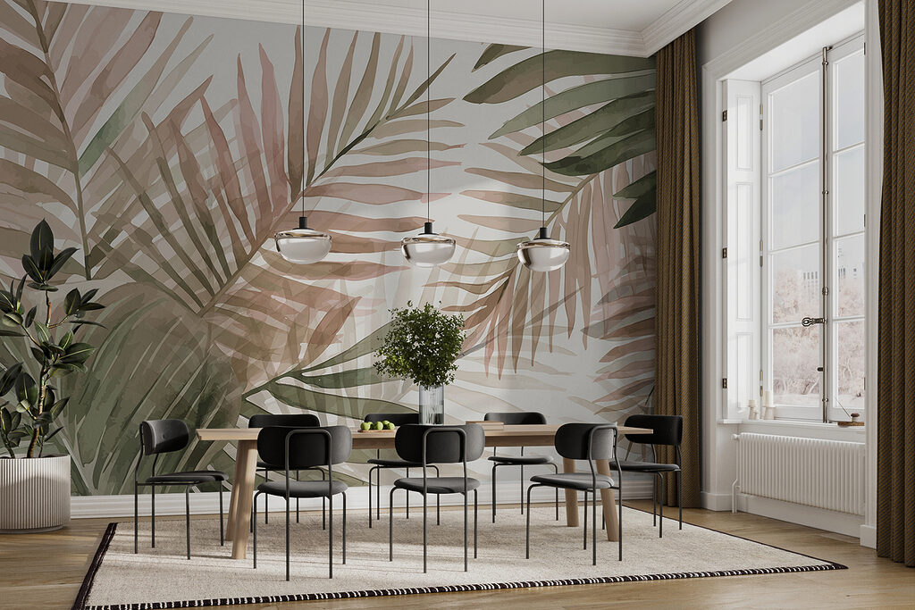 Palmas verde-oliva e cor-de-rosa — interior 6