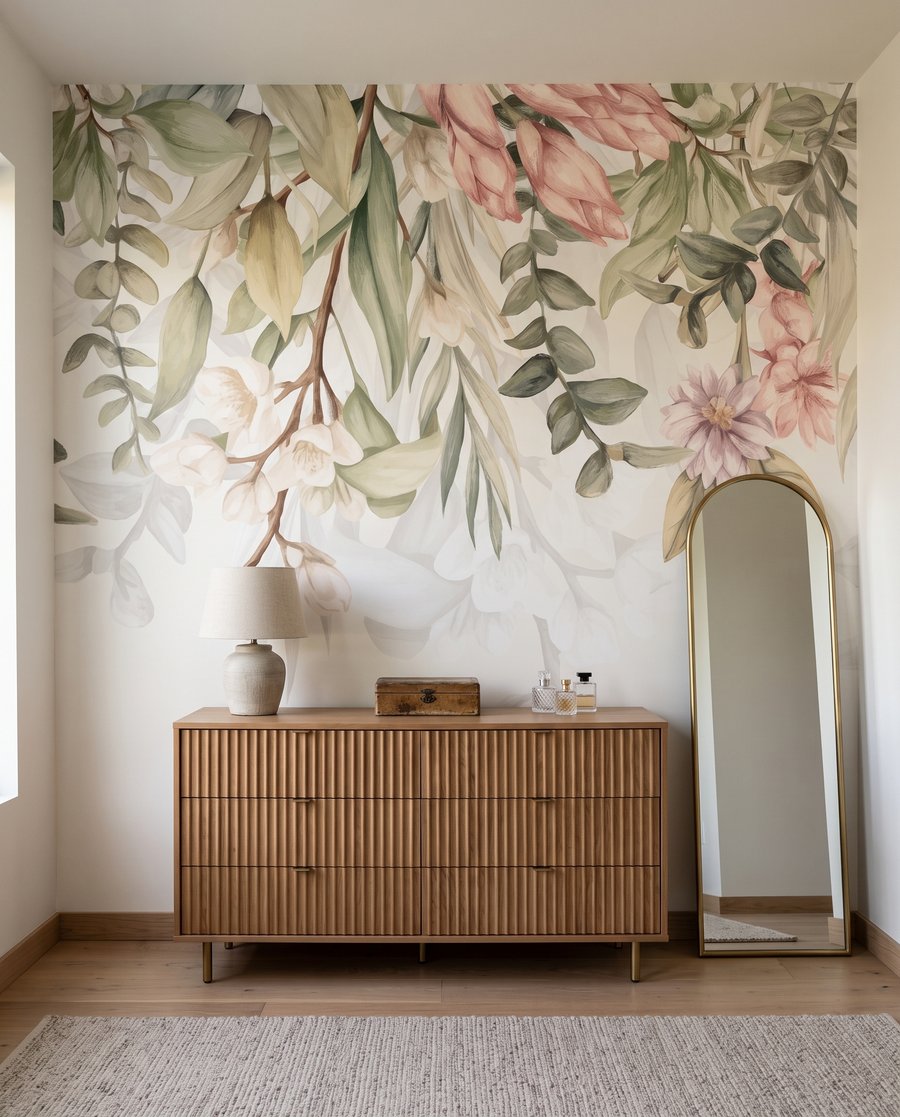 Ramos floridos sobre branco — interior 4