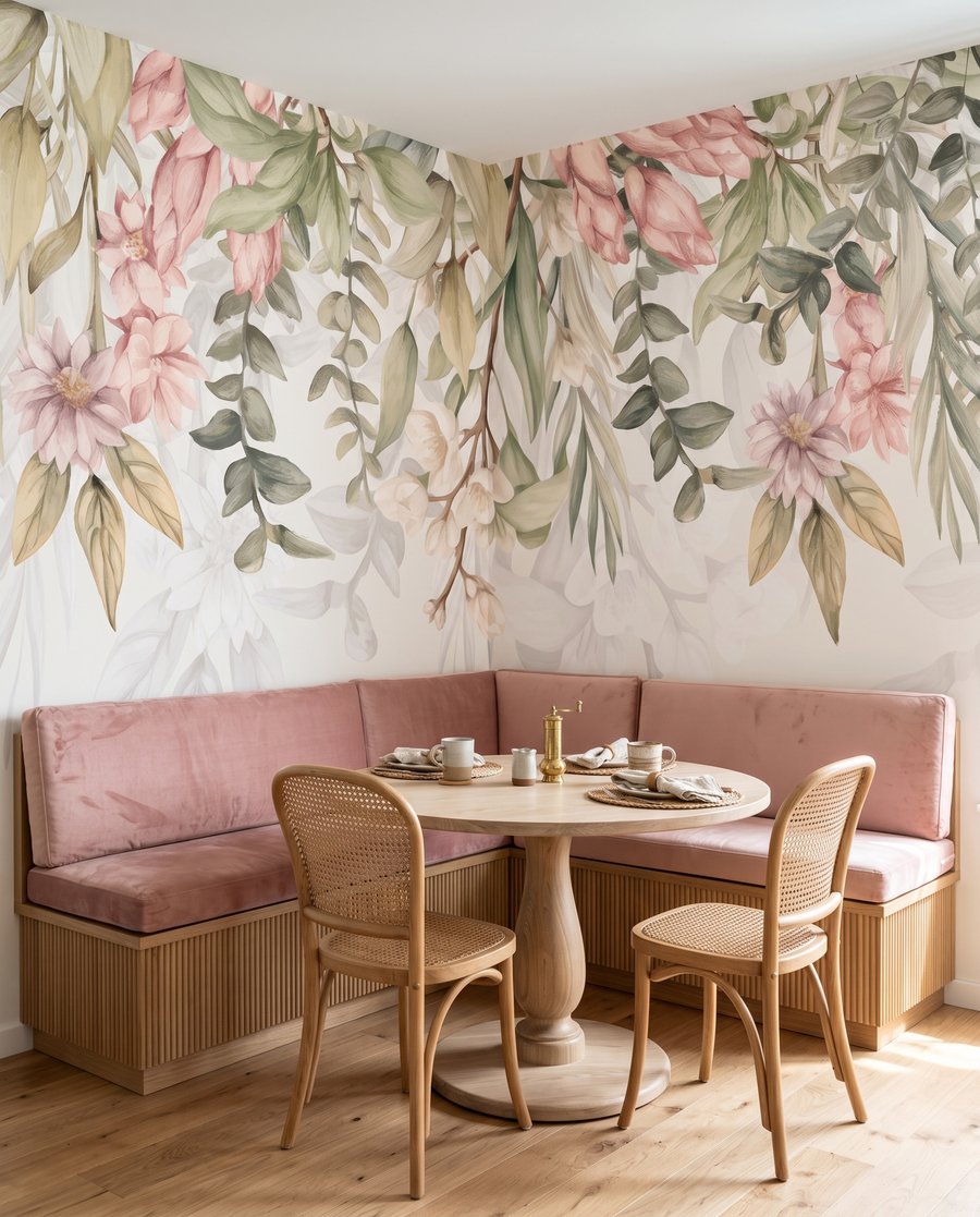 Ramos floridos sobre branco — interior 6