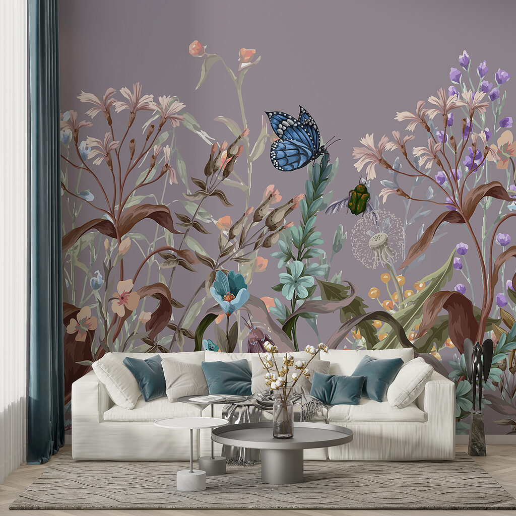 Borboletas entre hastes floridas — interior 4