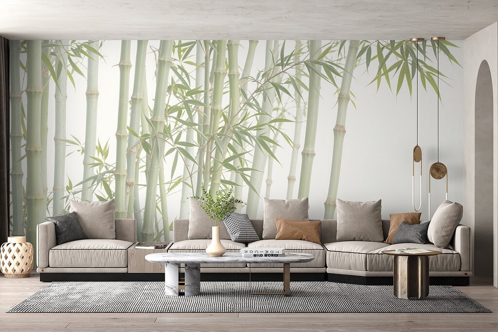 Bambu em linhas verde-claras — interior 2