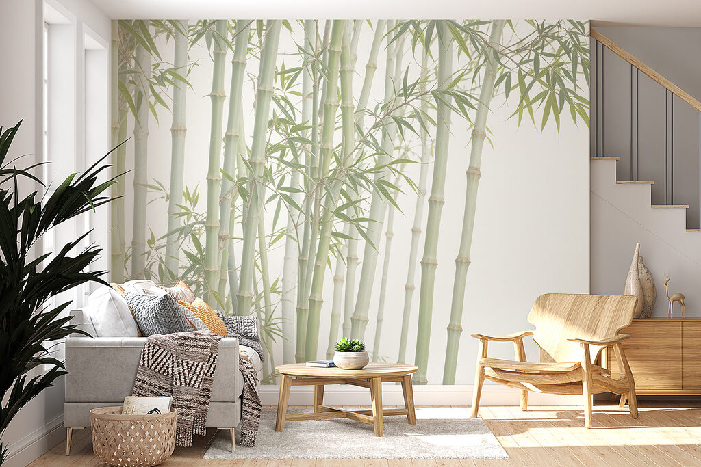 Bambu em linhas verde-claras — interior 3