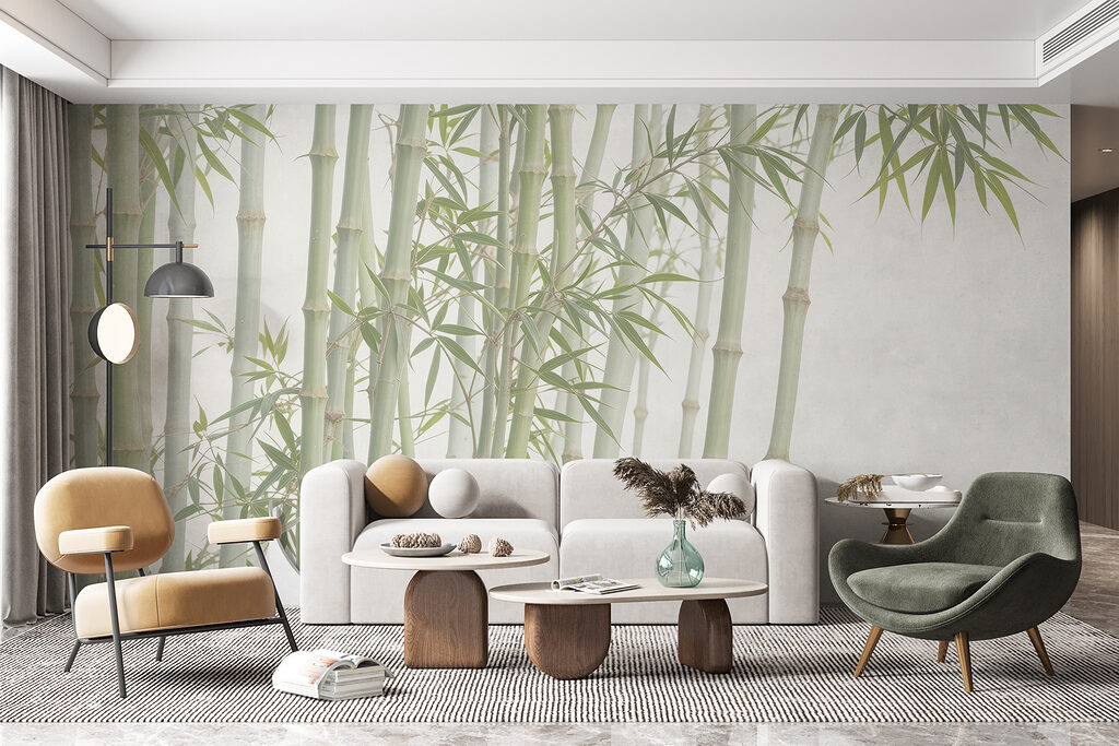 Bambu em linhas verde-claras — interior 4