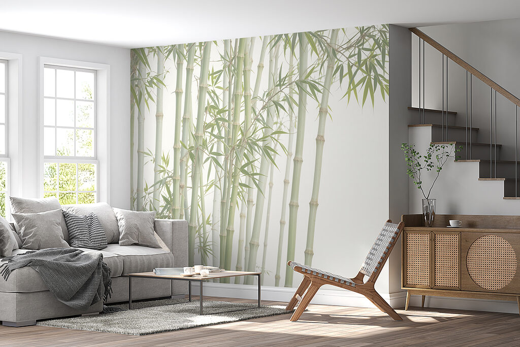 Bambu em linhas verde-claras — interior 5