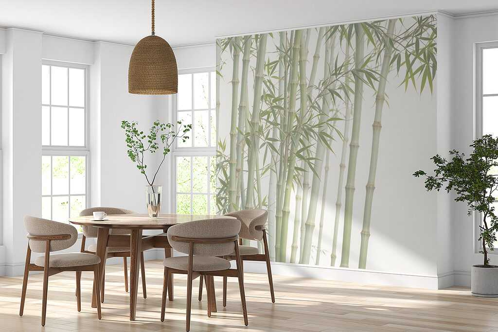 Bambu em linhas verde-claras — interior 6