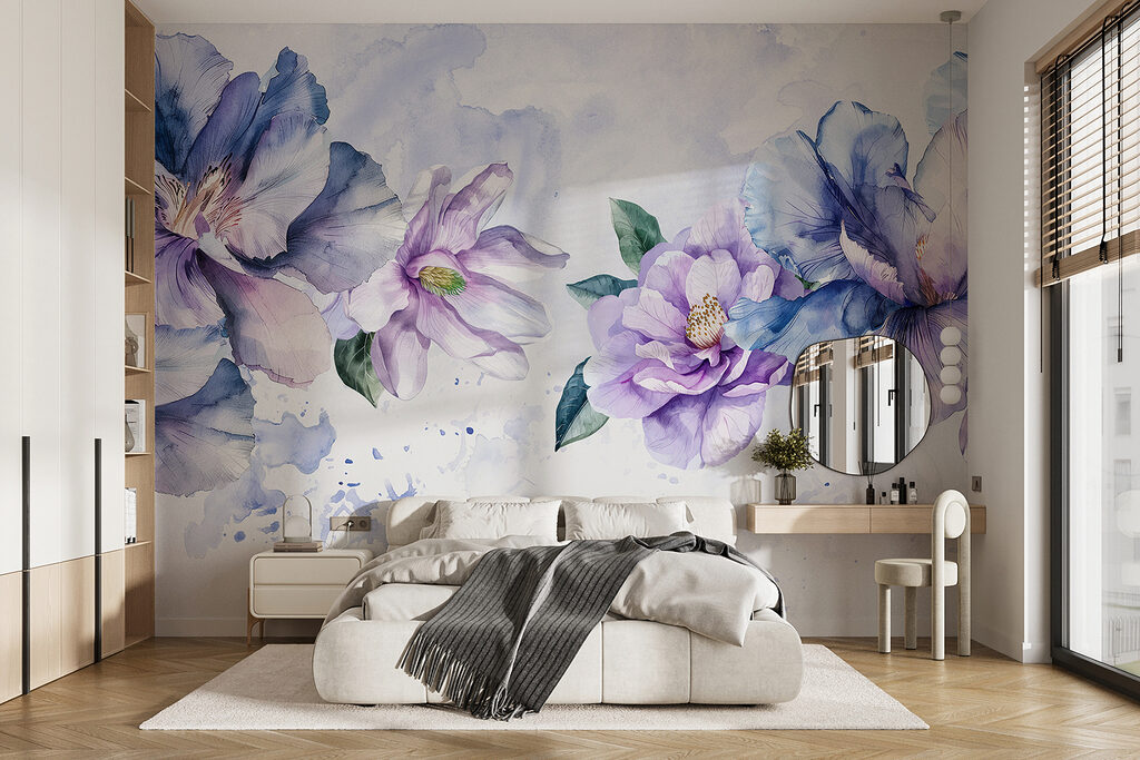 Flores em nuvem colorida — interior 1