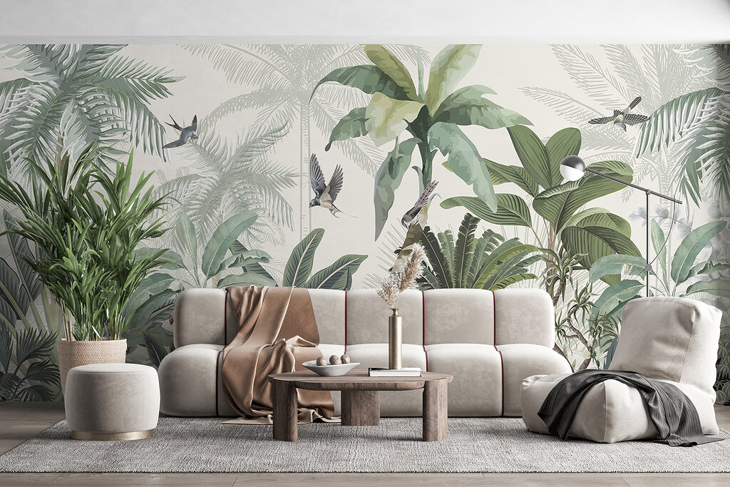 Aves sobre plantas tropicais — interior 4
