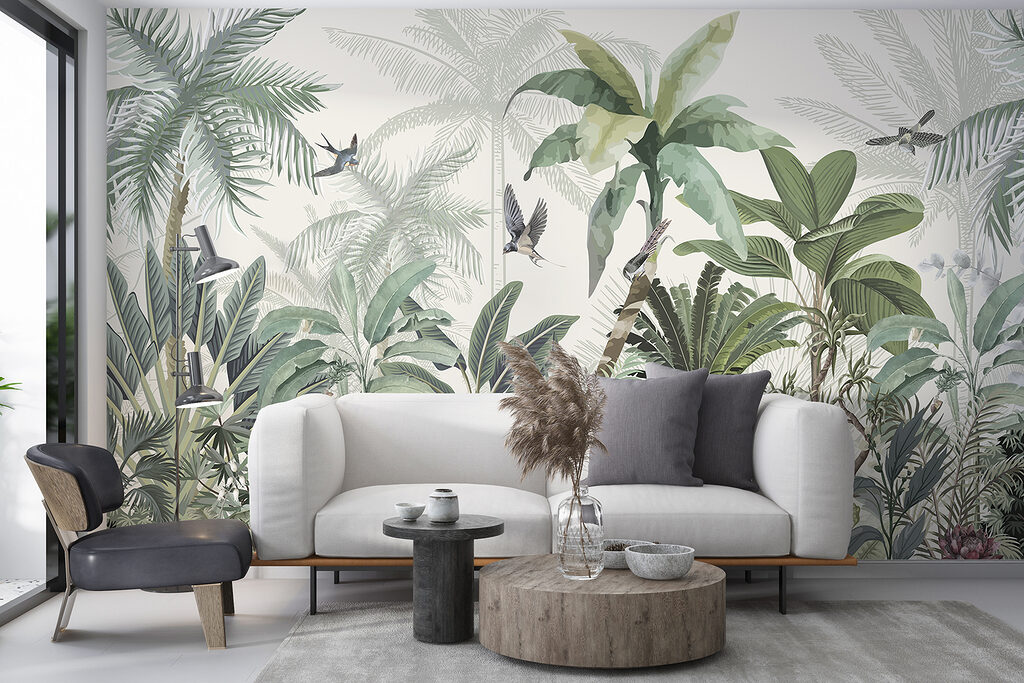 Aves sobre plantas tropicais — interior 5