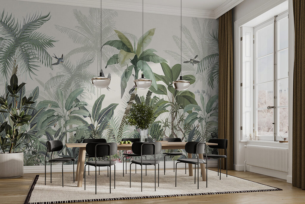 Aves sobre plantas tropicais — interior 6