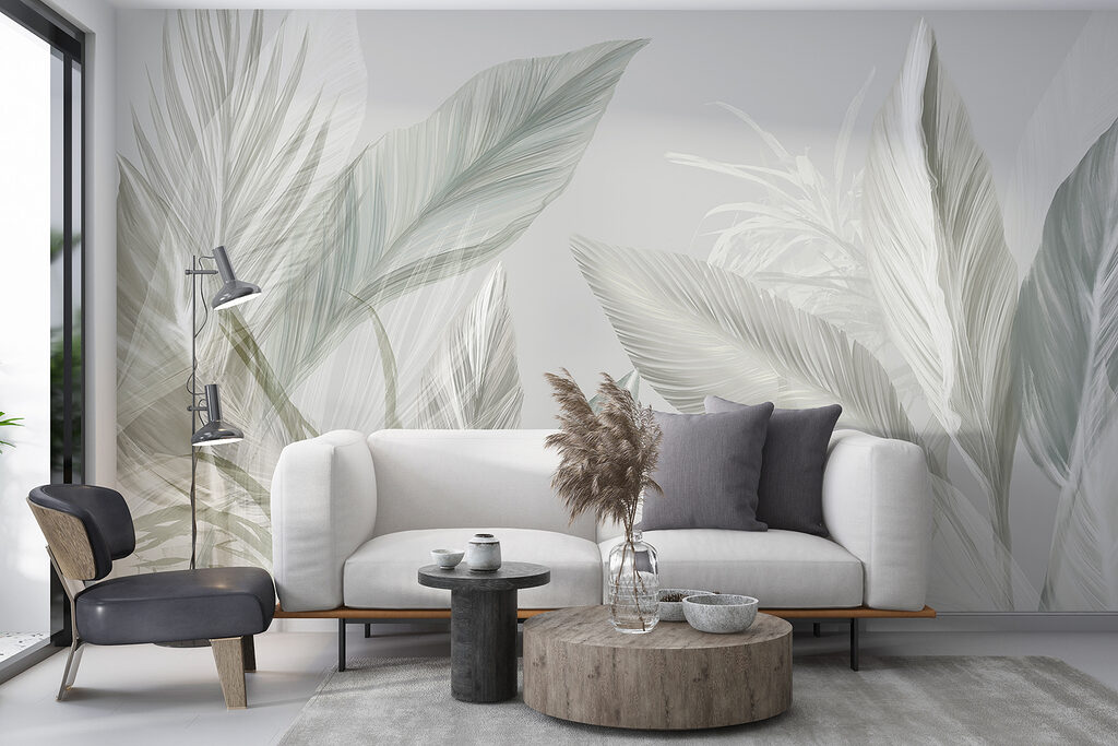 Folhas tropicais em contraluz — interior 3