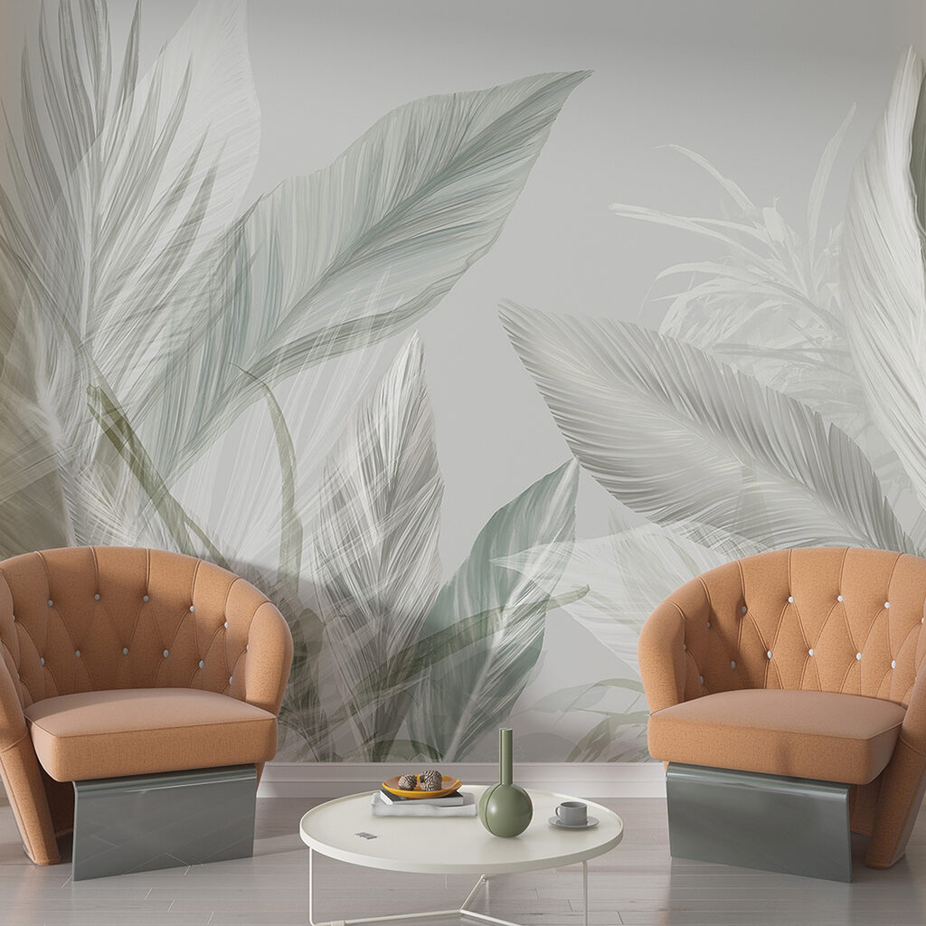Folhas tropicais em contraluz — interior 4