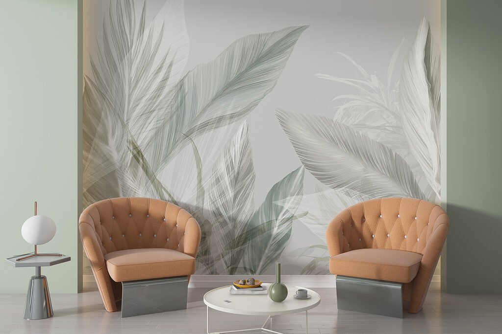 Folhas tropicais em contraluz — interior 5