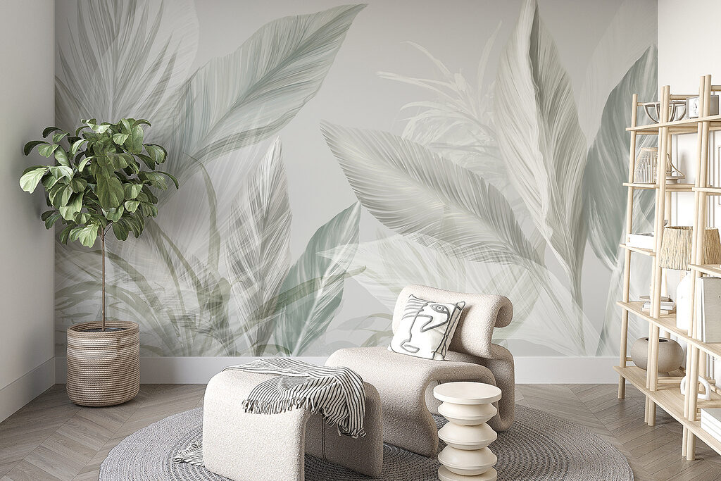 Folhas tropicais em contraluz — interior 6