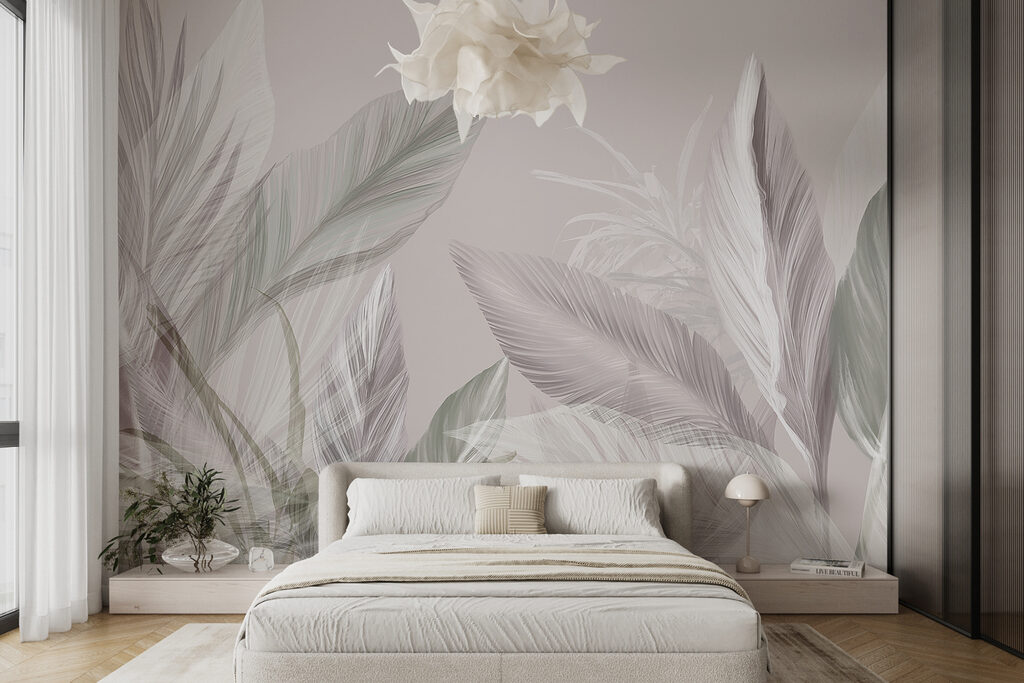 Folhas tropicais em contraluz — interior 1