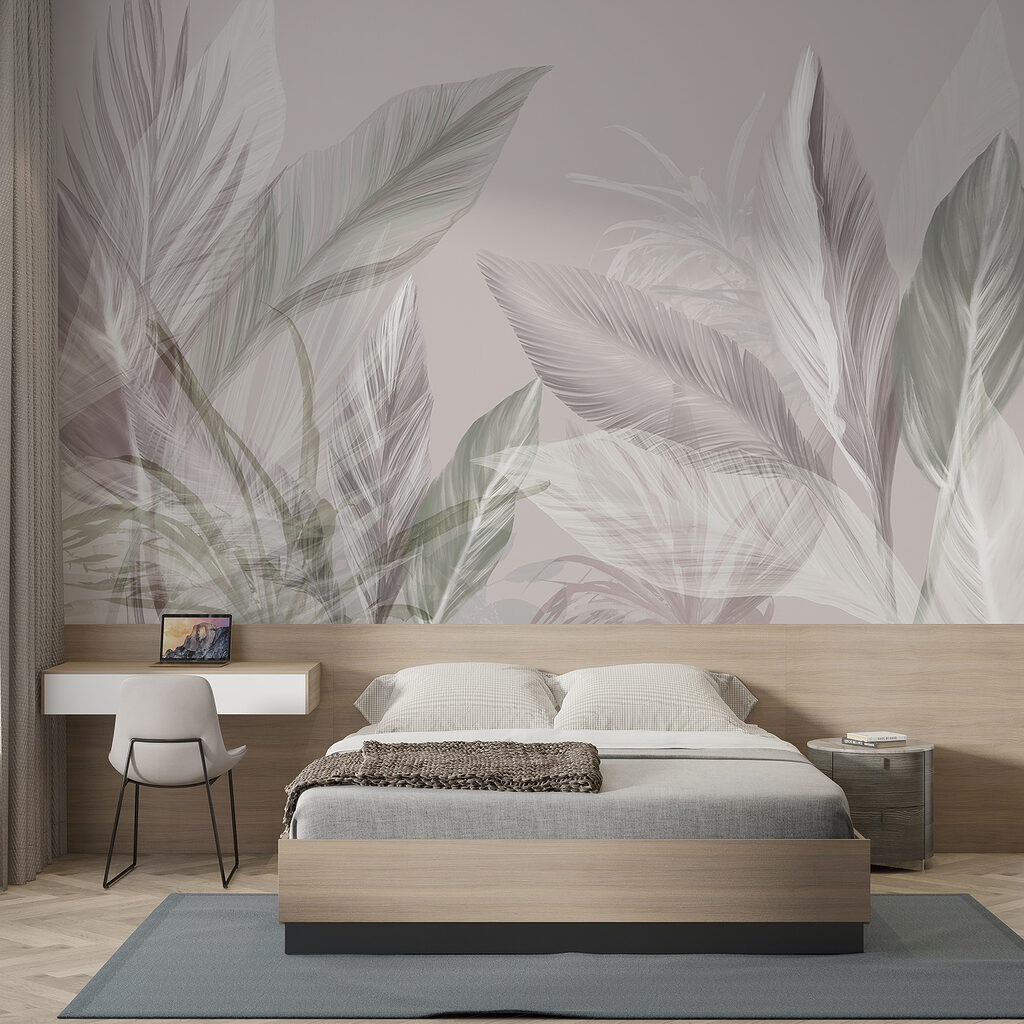Folhas tropicais em contraluz — interior 2