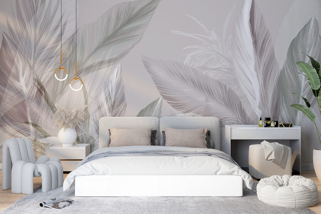 Folhas tropicais em contraluz — interior 3