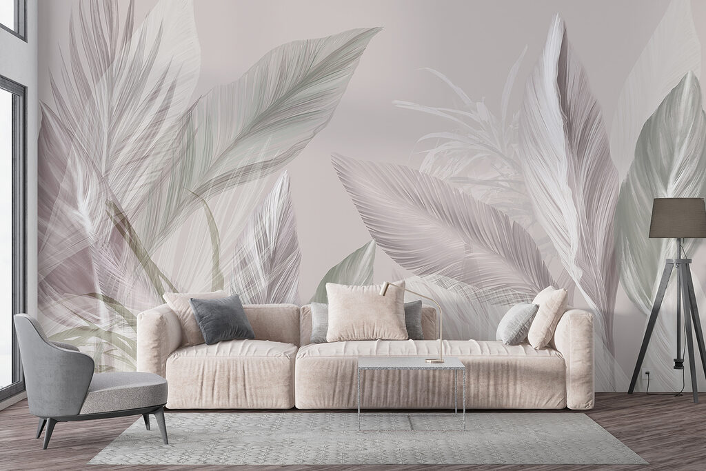 Folhas tropicais em contraluz — interior 4