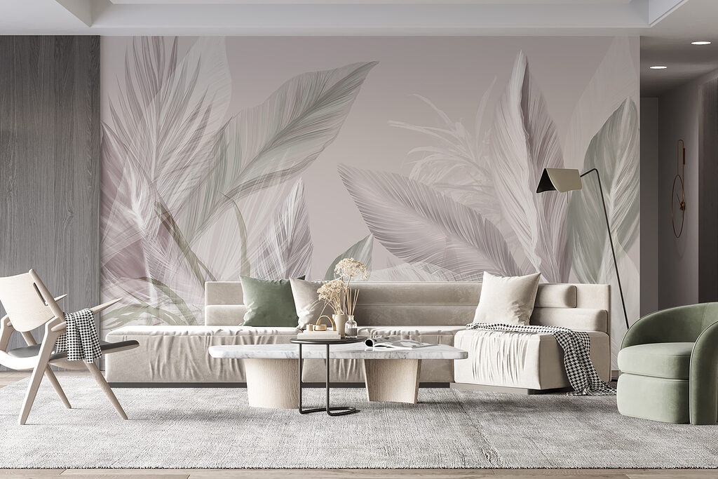 Folhas tropicais em contraluz — interior 6