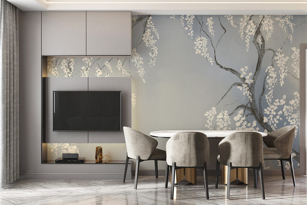 Ramos com flores brancas — interior 3