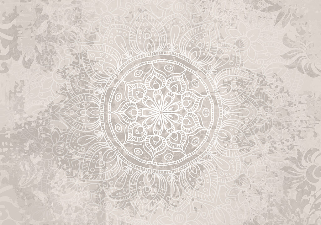 Mandala em rosa desbotado — design completo