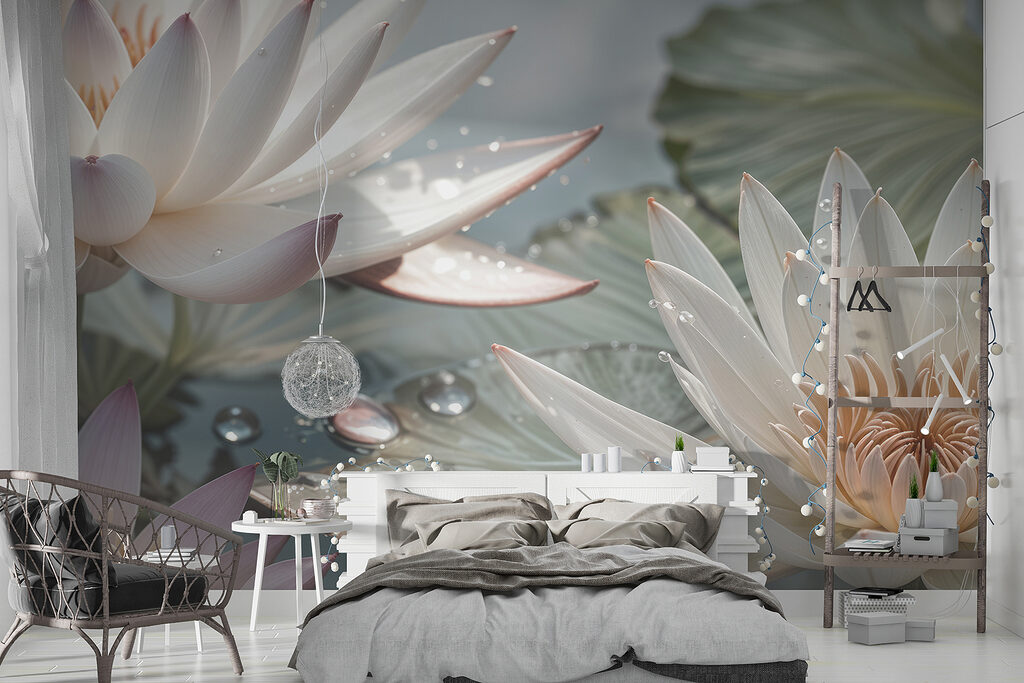 Lótus com gotas — interior 3