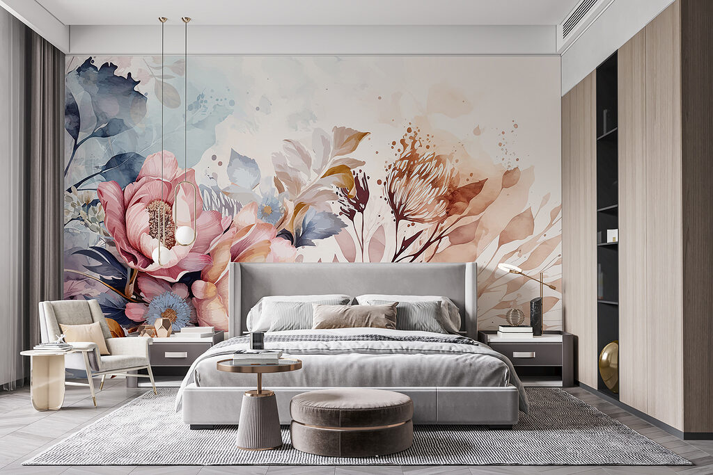 Flores cor-de-rosa em névoa — interior 2