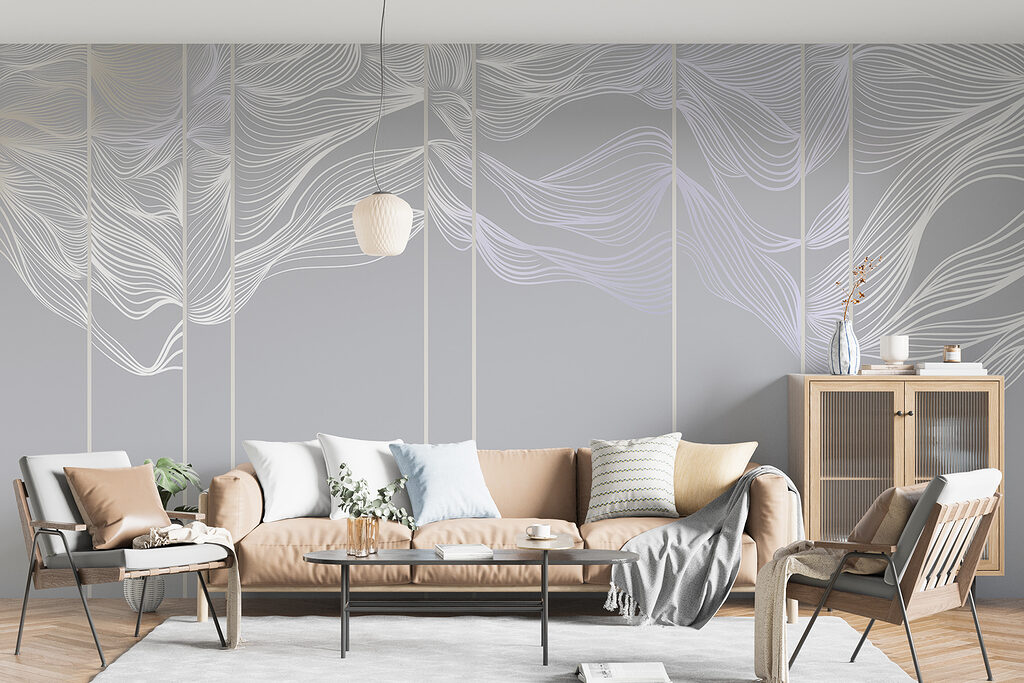 Linhas ondulantes num interior
