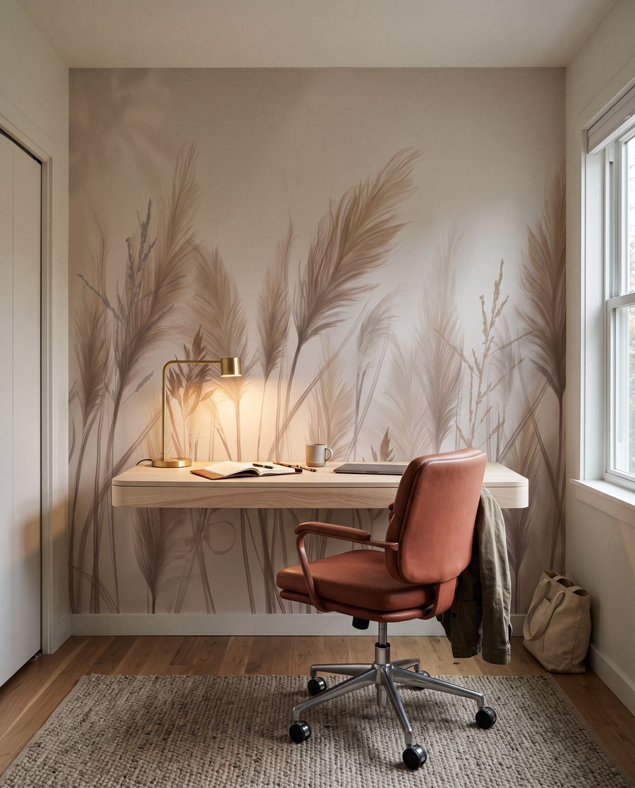 Penachos bege sobre branco — interior 6