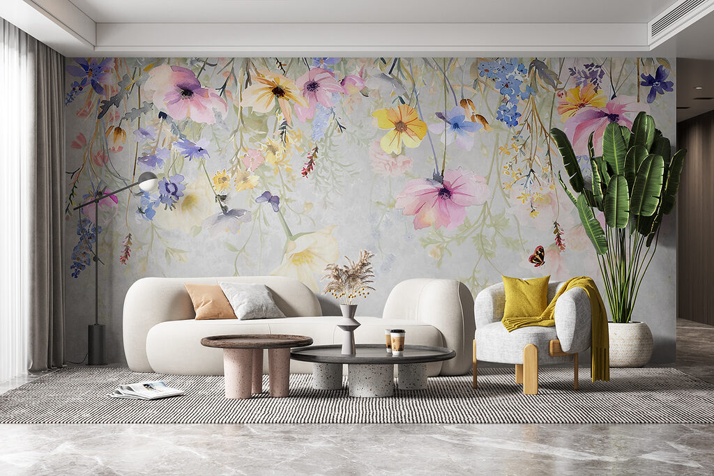 Flores pendentes em aguarela — interior 6