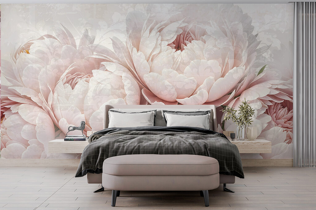 Peónias cor-de-rosa claras — interior 1