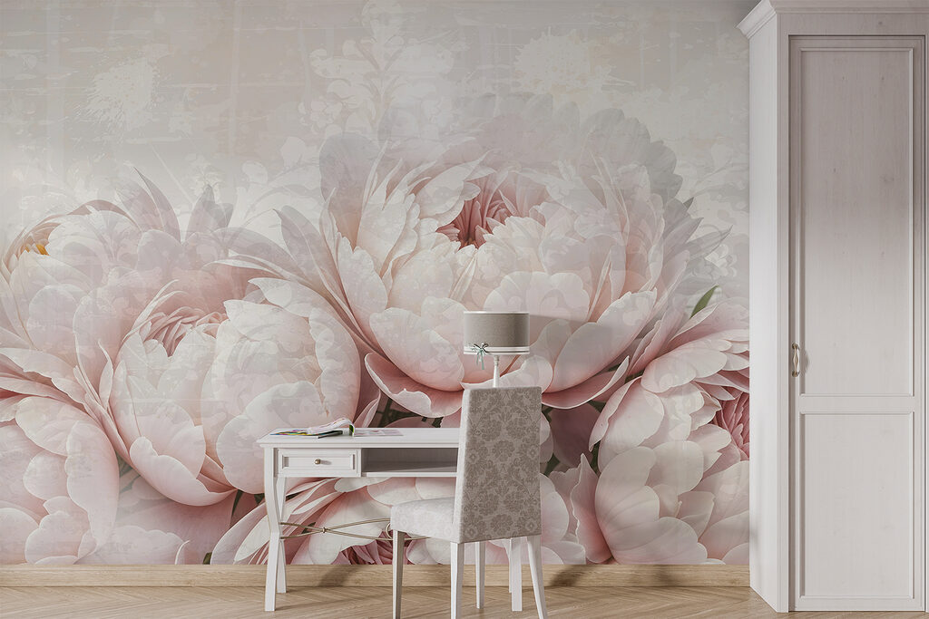 Peónias cor-de-rosa claras — interior 4