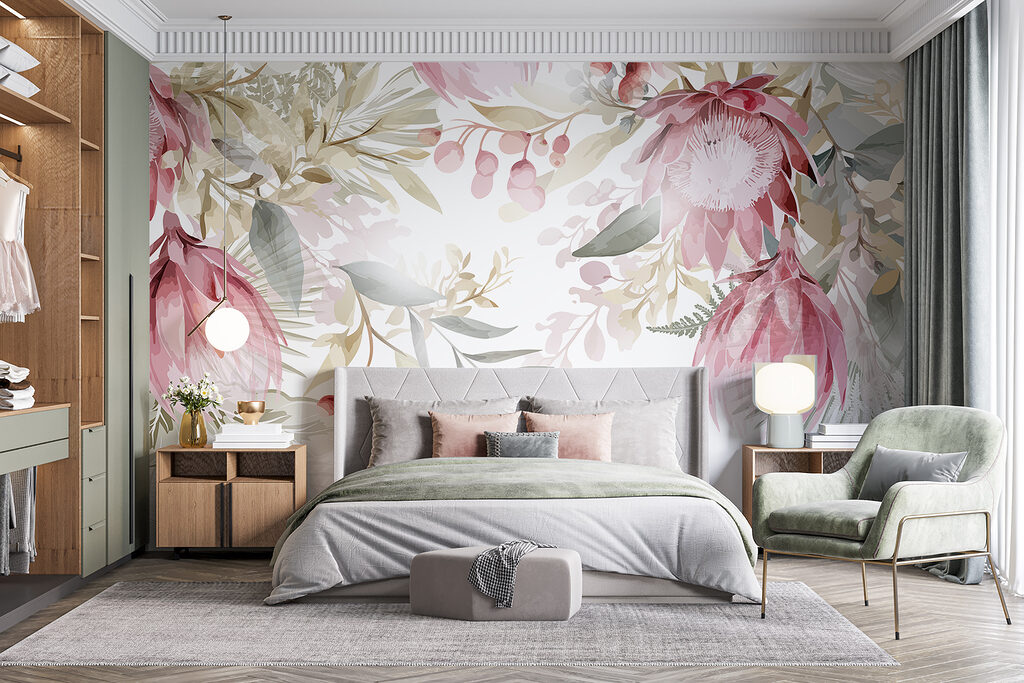 Flores cor-de-rosa no topo — interior 2
