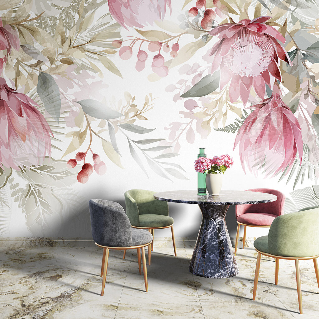 Flores cor-de-rosa no topo — interior 6