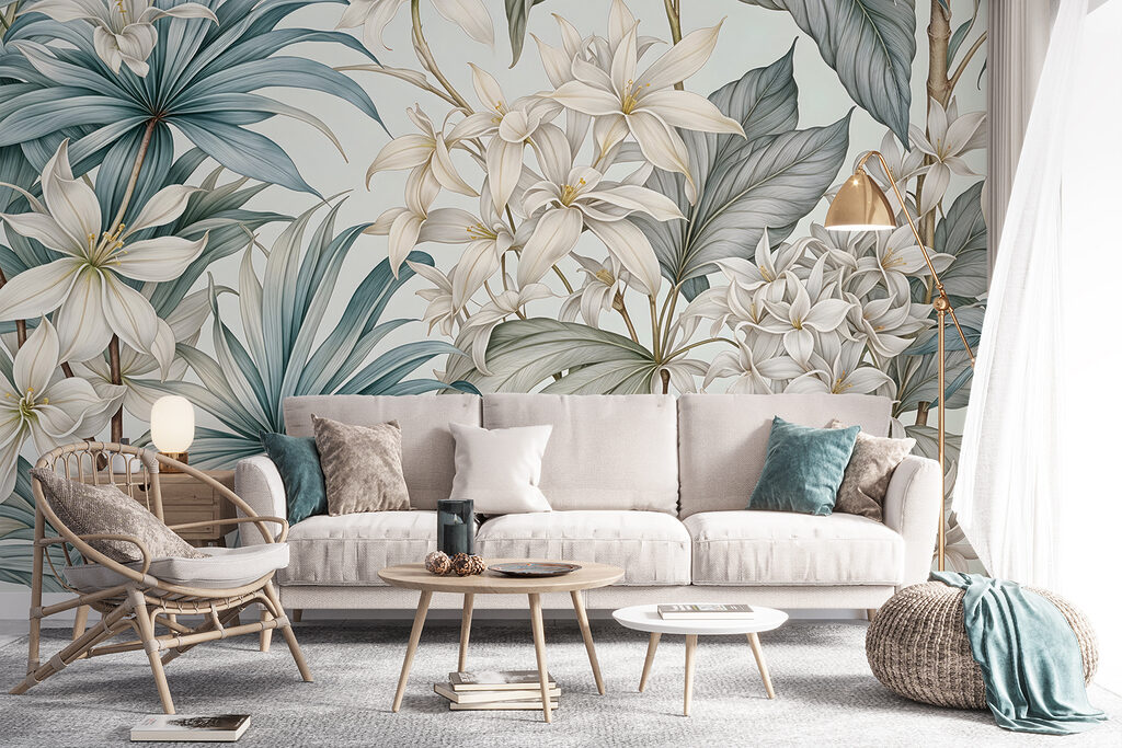 Flores entre folhas — interior 5