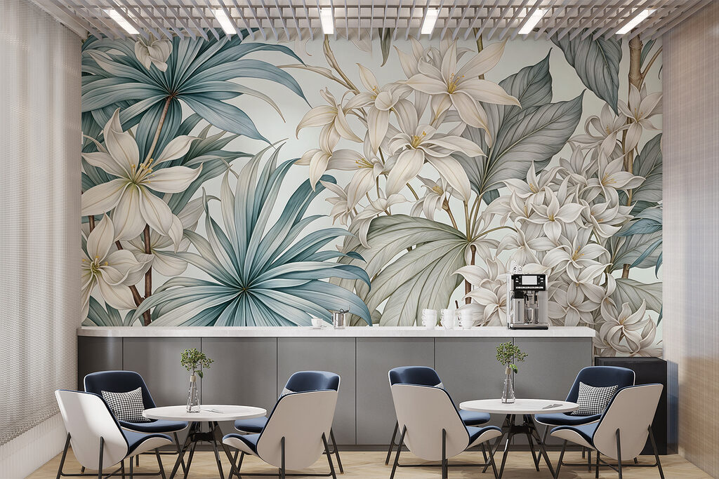 Flores entre folhas — interior 6