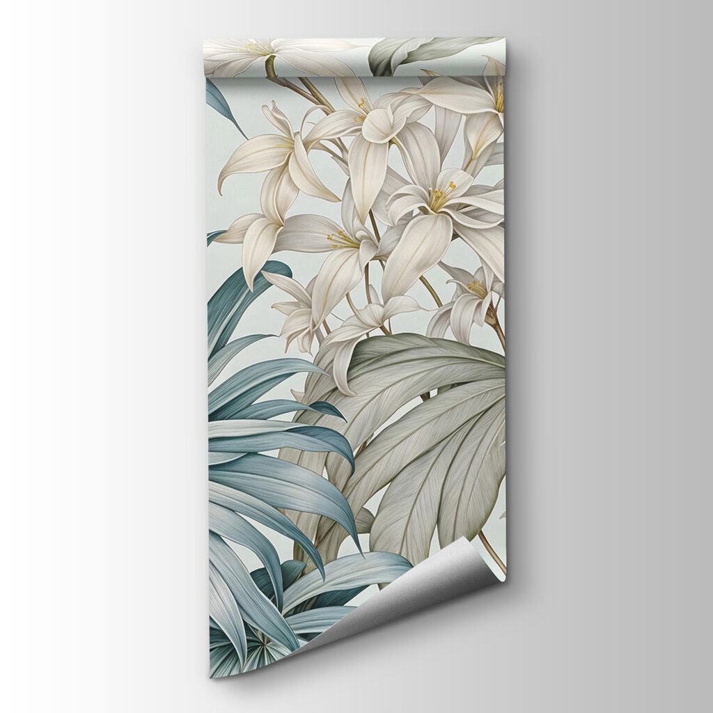 Flores entre folhas — vista do produto
